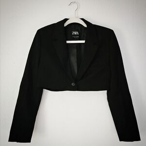 ZARA Black Cropped Blazer